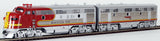 HO Brass Model Trains - Challenger Imports ATSF Sante Fe EMD F7 A+B+B=A  Diesel Set - Factory Painted