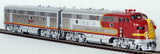 HO Brass Model Trains - Challenger Imports ATSF Sante Fe EMD F7 A+B+B=A  Diesel Set - Factory Painted