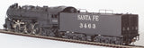 HO Brass Model Train - Tenshodo Sante Fe Railroad 4-6-4 Hudson #3463 Custom Painted & Decaled