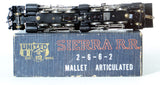 HO Brass Model Train - Pacific Fast Mail Sierra Railroad 2-6-6-2 Articulated Mallet Locomotive - Custom Painted