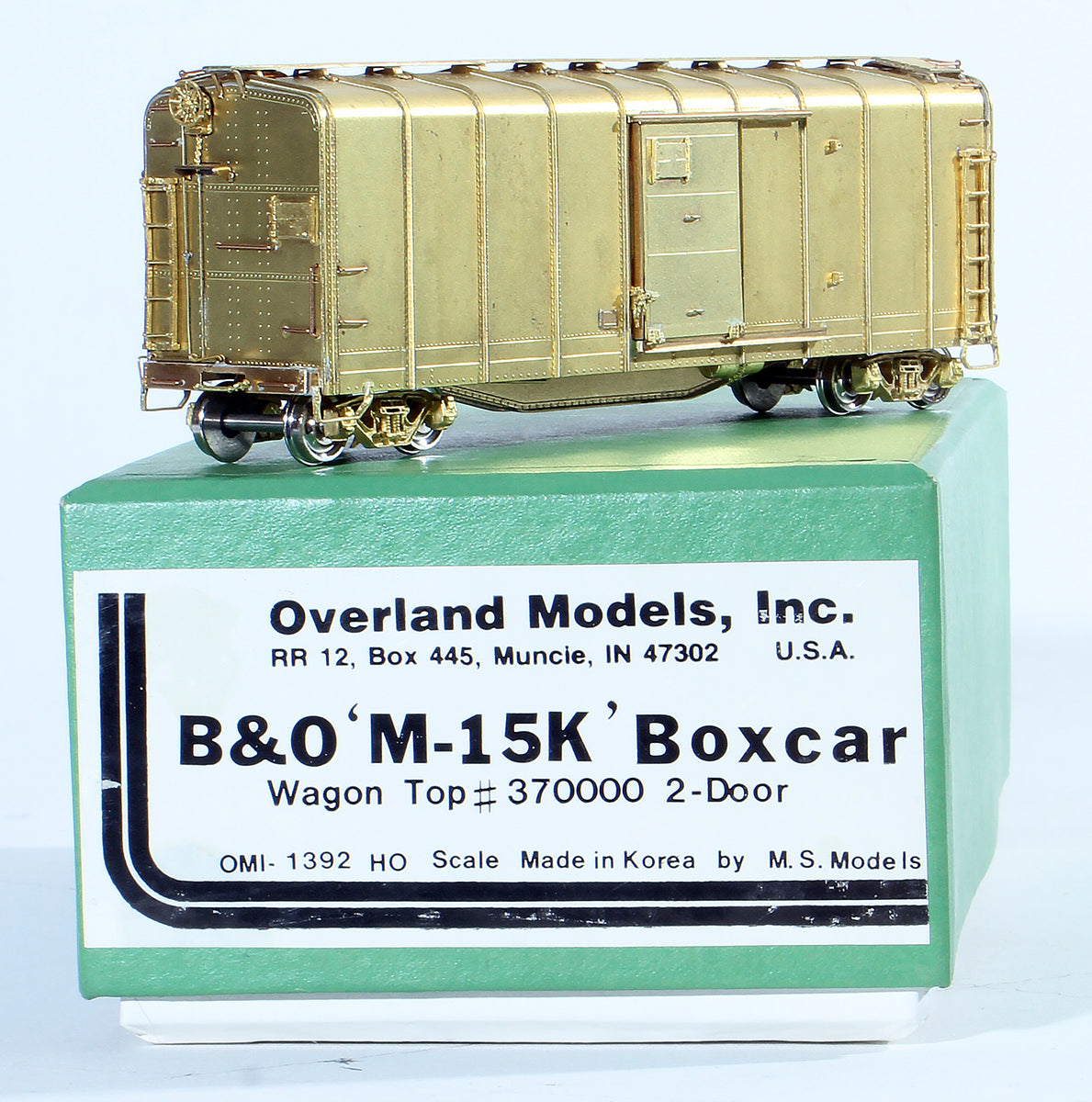 HO Brass Model Overland Models OMI1392 B&O Boxcar Wagon Top 370000