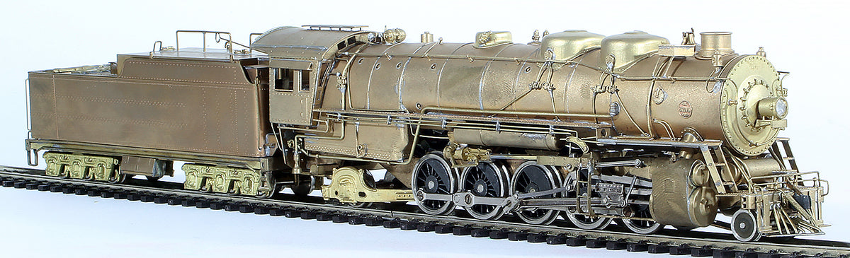 HO Brass Model Train - Pacific Fast Mail Sante Fe 2-10-2 Steam Locomot