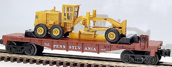 Lionel 6-16934 PRR Flatcar w/ERTL CAT Road Grader