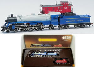 Marklin 8881 Z Baltimore & Ohio 4-6-2 Steam Locomotive with matching tender and caboose