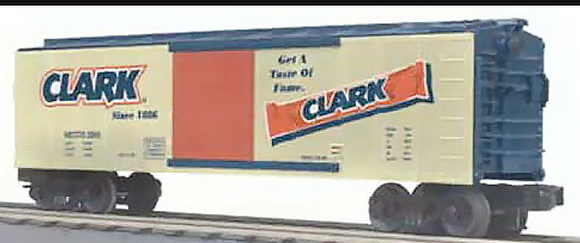 MTH O Gauge Model Trains 30-74095 Clark Candy Bar Boxcar