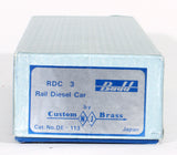 HO Brass Model Train - NJ Custom Brass Misc. Railroads Budd RDC-3 Diesel Railcar - Factory Plated