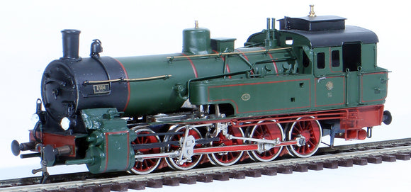 Metropolitan HO Brass Model Train - German Prussian State Railways K.P.E.V. Class T-16 Tank Locomotive - Factory Painted (Copy)