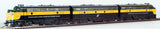 HO Brass Model Trains - Orient Models Chicago North Western F7 A+B+A Diesel Locomotive Set - Painted