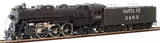 HO Brass Model Train - Tenshodo Sante Fe Railroad 4-6-4 Hudson #3463 Custom Painted & Decaled