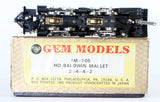HO Brass Model Trains - Gem Models #IM-105 Baldwin 2-4-4-2 Mallet - Painted and Weathered