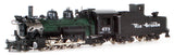 HOn3 Brass Model Trains - Sunset Models DRG&W Railroad 2-8-2 Green Boiler Class K-28 - Factory Painted