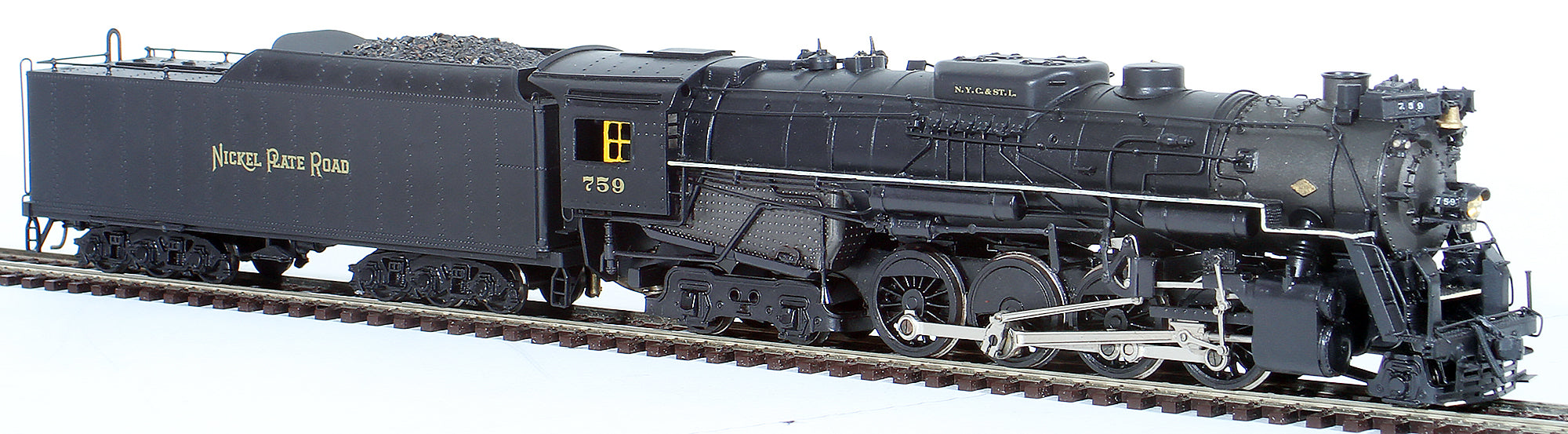 HO Brass Model Train - Pacific Fast Mail Nickel Plate Road 2-8-4