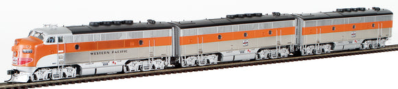 HO Model Trains Precision Craft A/B/B Western Pacific Railroad F-3 Diesel Set