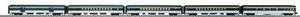 MTH O Gauge Model Trains 20-6533 Pere Marquette Passenger Set: Baggage; Observation; 3 Coaches 70' ABS Streamlined Smooth-Side