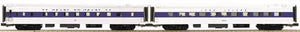 MTH O Gauge Model Trains 20-66201 Long Island 70' ABS Sleeper & Diner 2-Car Set