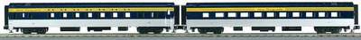 MTH O Gauge Model Trains 20-6633 Pere Marquette Streamlined 70' ABS Sleeper & Diner Set