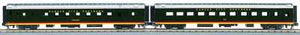 MTH O Gauge Model Trains 20-6635 KCS Streamlined 70' ABS Smooth-Side Sleeper & Diner Set