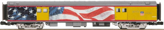 MTH O Gauge Model Trains 20-68002 Union Pacific Heritage 70' Baggage Flag Car