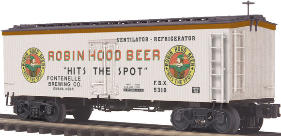 MTH O Gauge Model Trains 20-94300 Robin Hood Beer 36' Wood Reefer