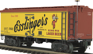 MTH O Gauge Model Trains 20-94319 Esslinger Lager Beer 36' Woodsided Reefer