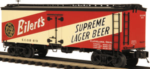 MTH O Gauge Model Trains 20-94333 Eilert's Lager Beer 36' Woodsided Reefer