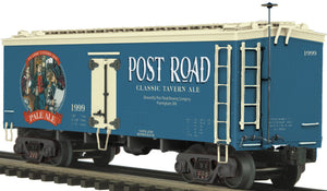 MTH O Gauge Model Trains 20-94344 Post Road Ale 36' Woodsided Reefer