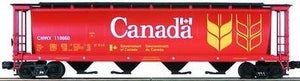 MTH O Gauge Model Trains 20-97400 Canada 4-Bay Cylindrical Grain Hopper