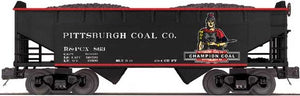 MTH O Gauge Model Trains 20-97612 Pittsburgh Coal Co. 2-Bay Offset Hopper: Champion Coal