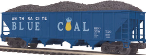 MTH O Gauge Model Trains 20-97635 Blue Coal 4-Bay Hopper