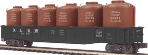 MTH O Gauge Model Trains 20-98059 Delaware Lackawanna & Western Gondola w/LCL Cement Containers