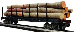MTH O Gauge Model Trains 20-98101 West Virginia Pulp & Paper Log Car w/Logs