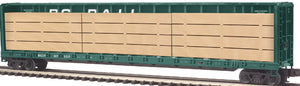 MTH O Gauge Model Trains 20-98306 BC Railway Centerbeam Flatcar w/Lumber Load