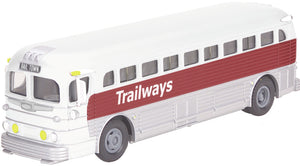 MTH O Gauge Model Trains 30-50011 Trailways Die-Cast Bus Chicago, IL