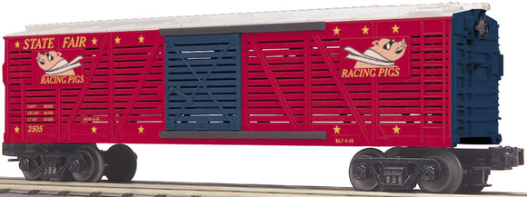MTH O Gauge Model Trains 30-7153 State Fair Racing Pigs Stock Car