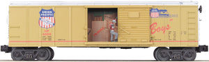 MTH O Gauge Model Trains 30-7466 Operating Union Pacific Boxcar w/Signalman
