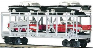 MTH O Gauge Model Trains 30-7656 MTH Auto Transport Autocarrier w/4 '57 Chevys