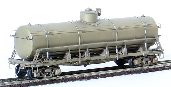 HO Brass Model Trains - Pecos River Brass Sante Fee 10,000 Gallon Tank Car Class TK-j - Unpainted