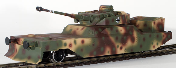 G-Gauge Model Trains- G Panzer #225062 German Armored Panzer Train #42 Tank Destroyer Rail Car - Summer Camo