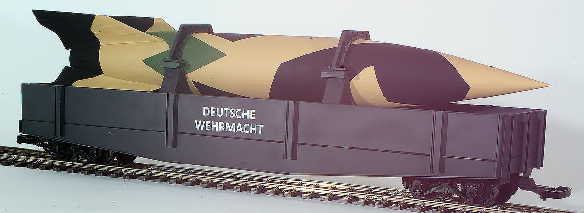 G-Gauge Model Trains- G Panzer #225040 German Four Axle V2 Rocket Tran ...
