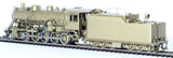 HO Brass Model Train - Hallmark Models Sante Fe 2-10-0 Steam Locomotive Class #2565 - Unpainted
