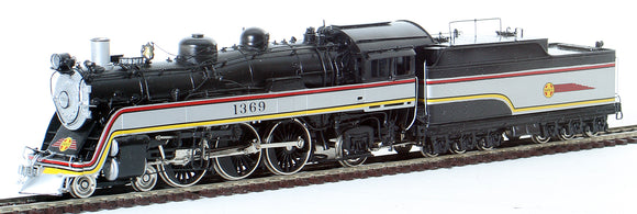 HO brass Model Trains - Hallmark Models Santa Fe 4-6-2 Valley Flyer Steam Locomotive - Painted