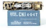 HO Brass Model Train - Pacific Fast Mail CNJ Central New Jersey Railroad 4-8-4T Steam Locomotive - Unpainted