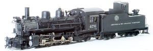 HOn3 Brass Model Train - PFM Pacific Fast Mail Denver & Rio Grande Western 2-8-2 K-28 Locomotive - Custom Painted