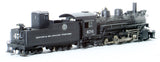HOn3 Brass Model Train - PFM Pacific Fast Mail Denver & Rio Grande Western 2-8-2 K-28 Locomotive - Custom Painted