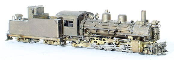 HOn3 Brass Model Train - PFM Pacific Fast Mail Denver & Rio Grande Western 2-8-2 K-28 Locomotive - Custom Unpainted