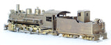 HOn3 Brass Model Train - PFM Pacific Fast Mail Denver & Rio Grande Western 2-8-2 K-28 Locomotive - Custom Unpainted