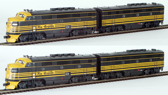 HO Model Trains Precision Craft A/B/B/A D&RGW Denver & Rio Grande Western Railroad F-3 Diesel Set