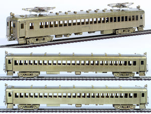 HO Brass Model Train - NJ Custom Brass NH New Haven Railroad Electric MU 3-Car Set - Powered