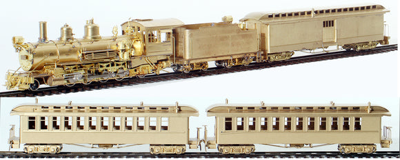 HOn3 Brass Model Train - Westside Models (D&SNG) Durango Silverton Locomotive & Passenger Car Set - Unpainted