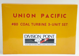 HO Brass Trains - Division Point 3-Unit Set Union Pacific #80 Coal Turbine with DCC Sound - Factory Painted